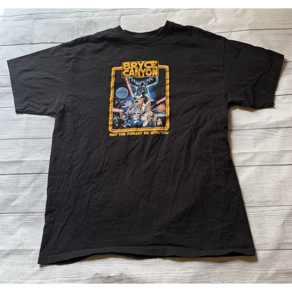 Bryce Canyon Utah T Shirt May The Forest Be With You Star Wars Parody Size XL